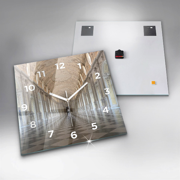 Square glass wall clock La Veneria Reale Museum