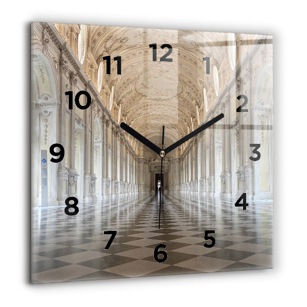 Square glass wall clock La Veneria Reale Museum