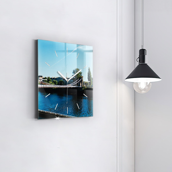 Square glass wall clock Southportland Scotland