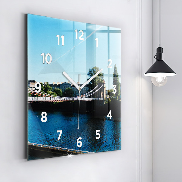 Square glass wall clock Southportland Scotland