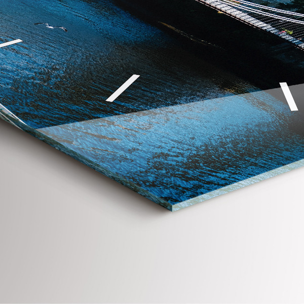 Square glass wall clock Southportland Scotland