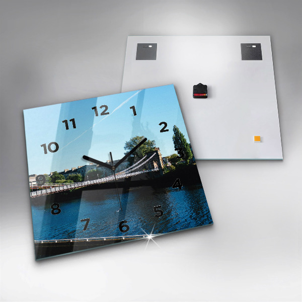 Square glass wall clock Southportland Scotland