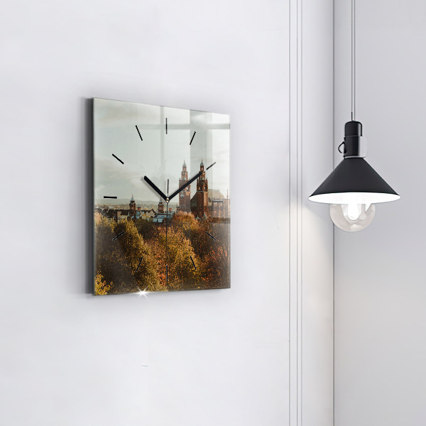 Square glass wall clock Glasgow Art Gallery