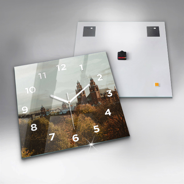 Square glass wall clock Glasgow Art Gallery