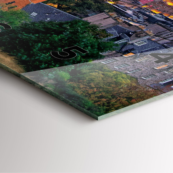 Square glass wall clock Edinburgh from Calton Hill