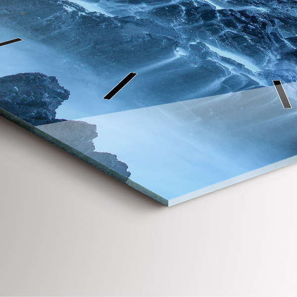 Square glass wall clock Lighthouse