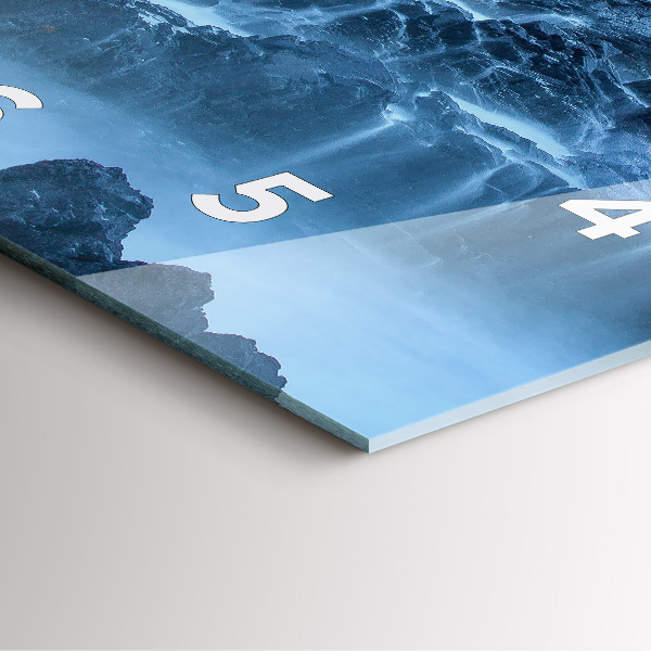 Square glass wall clock Lighthouse