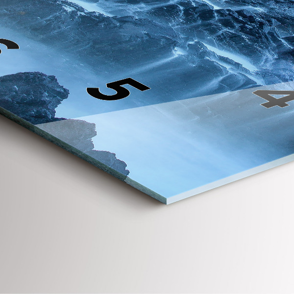 Square glass wall clock Lighthouse