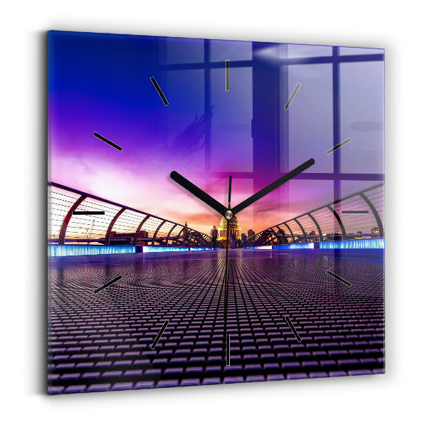 Square glass wall clock St. Paul's Cathedral