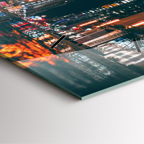 Square glass wall clock Hilton Houston