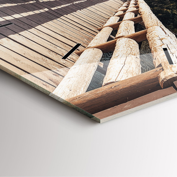 Square glass wall clock Mountains in Yellowstone