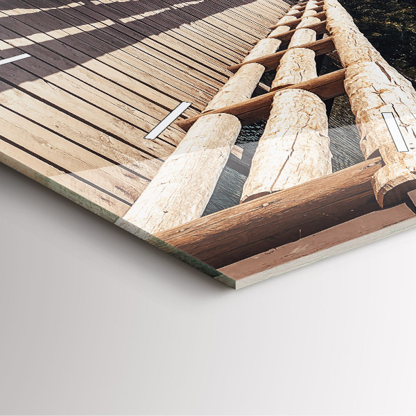 Square glass wall clock Mountains in Yellowstone