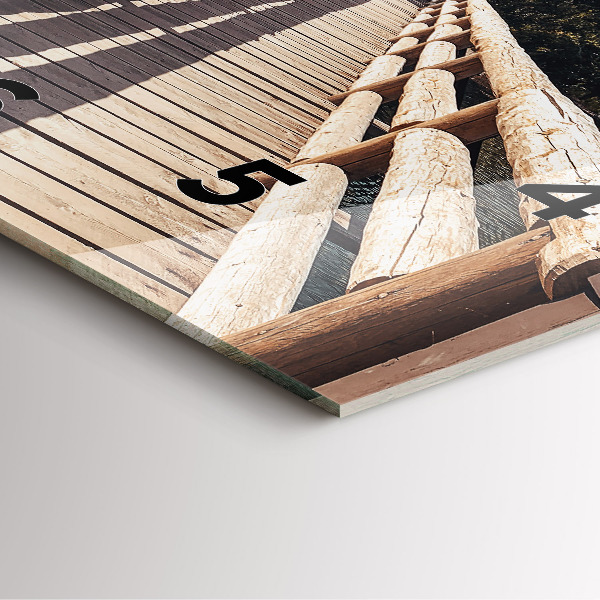 Square glass wall clock Mountains in Yellowstone