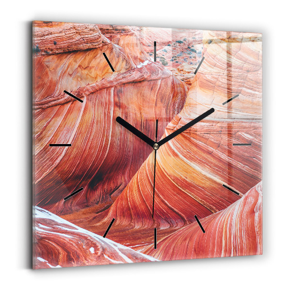 Square glass wall clock The Picturesque Grand Canyon