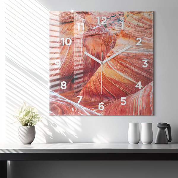 Square glass wall clock The Picturesque Grand Canyon