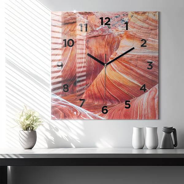 Square glass wall clock The Picturesque Grand Canyon