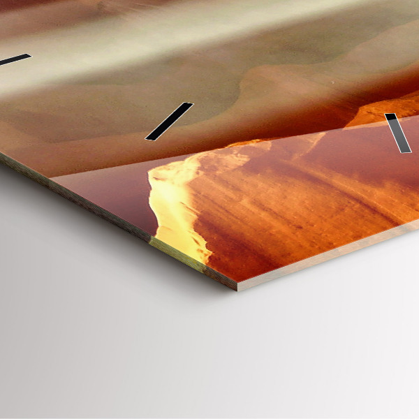 Square glass wall clock Desert Canyon