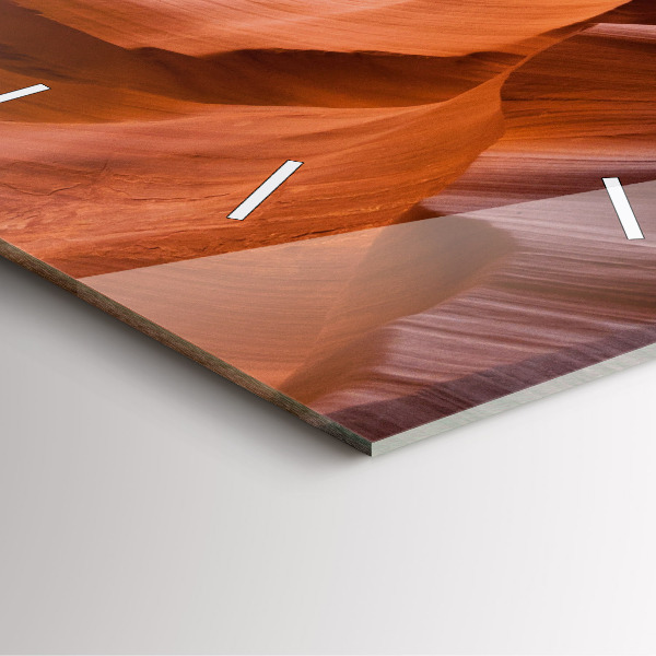 Square glass wall clock Antelope Canyon