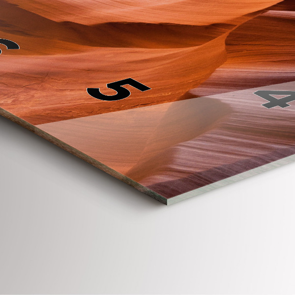 Square glass wall clock Antelope Canyon