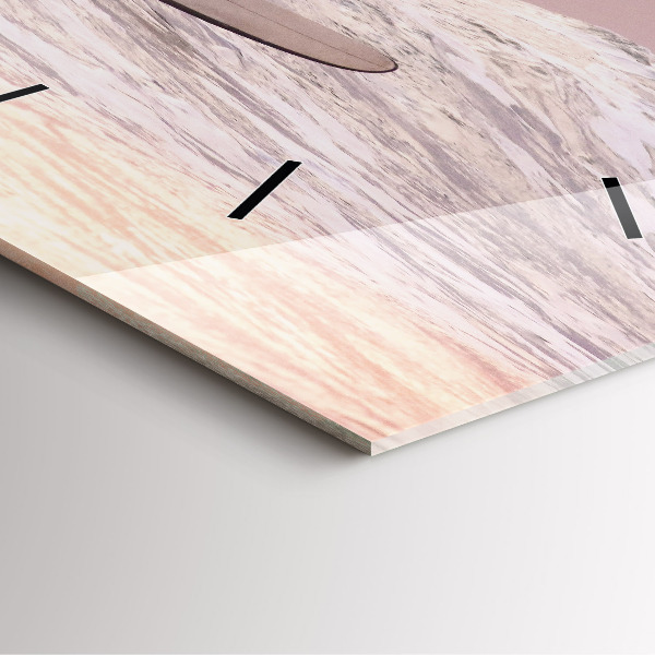 Square glass wall clock Surfer in Hawaii