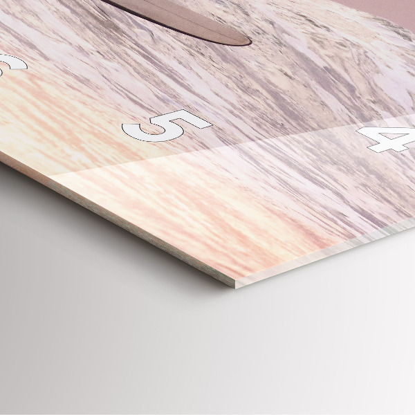 Square glass wall clock Surfer in Hawaii