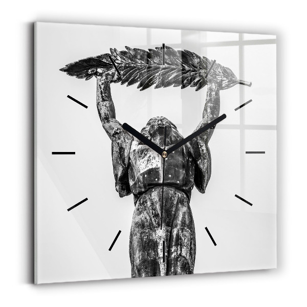 Square glass wall clock Statue of Liberty in Budapest