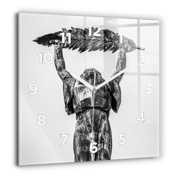 Square glass wall clock Statue of Liberty in Budapest