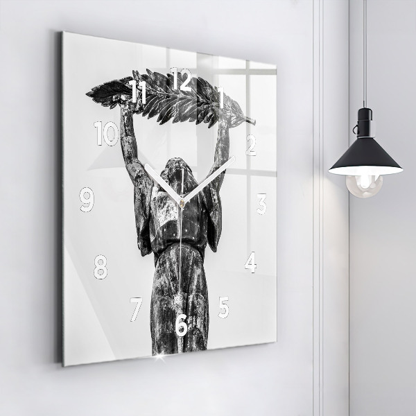 Square glass wall clock Statue of Liberty in Budapest