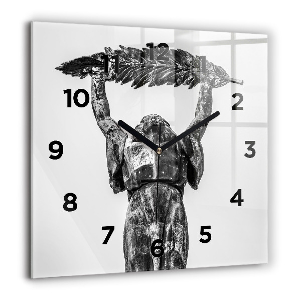 Square glass wall clock Statue of Liberty in Budapest