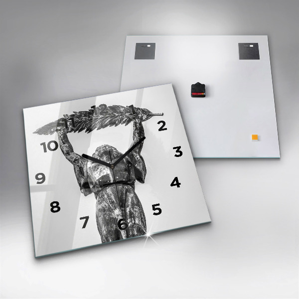 Square glass wall clock Statue of Liberty in Budapest