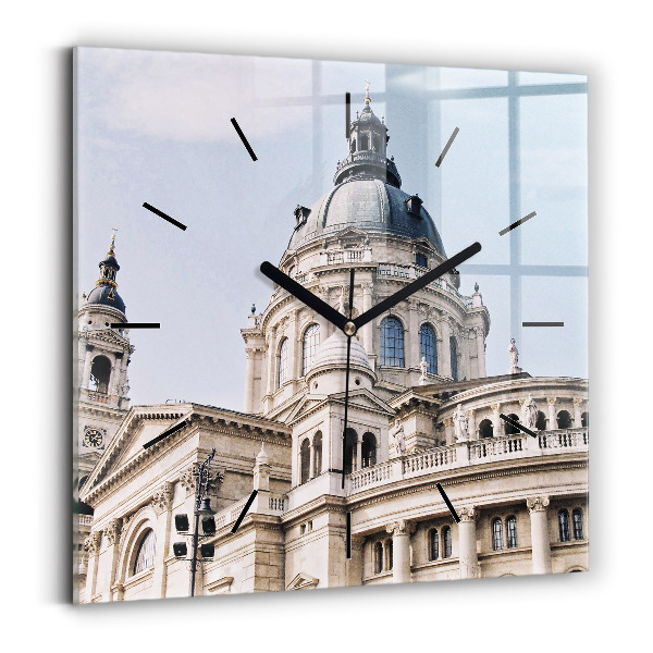 Square glass wall clock St. Stephen's Basilica