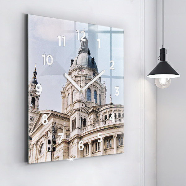 Square glass wall clock St. Stephen's Basilica