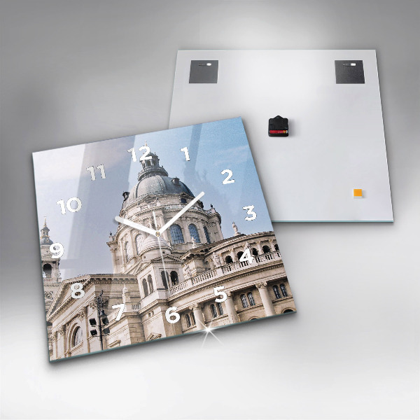 Square glass wall clock St. Stephen's Basilica