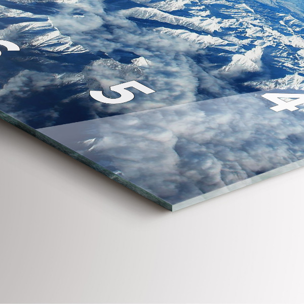 Square glass wall clock Landscape Mountains Pyrenees