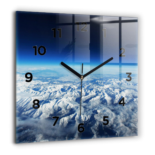 Square glass wall clock Landscape Mountains Pyrenees