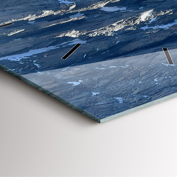 Square glass wall clock Alps Mountains in Winter