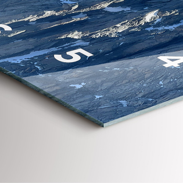 Square glass wall clock Alps Mountains in Winter