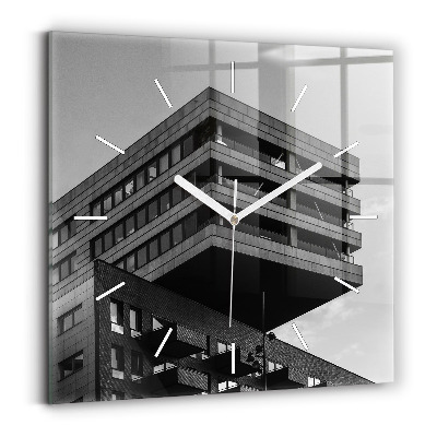 Square glass wall clock Architecture in Amsterdam