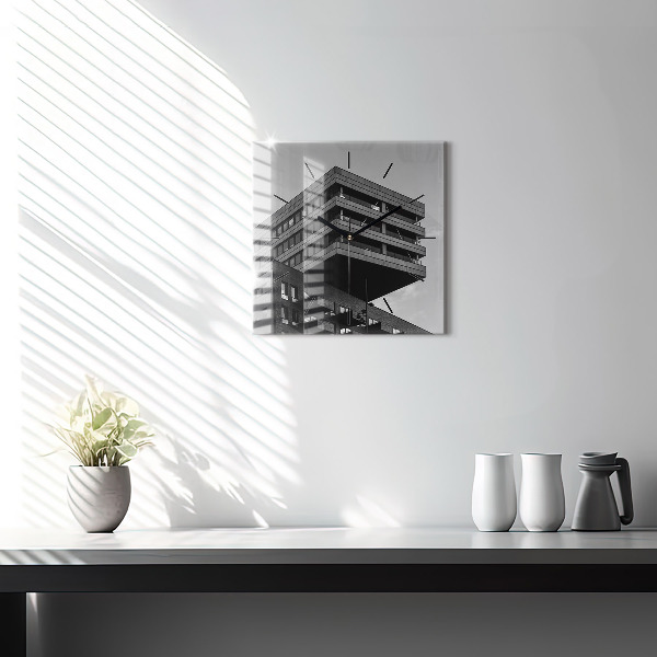 Square glass wall clock Architecture in Amsterdam