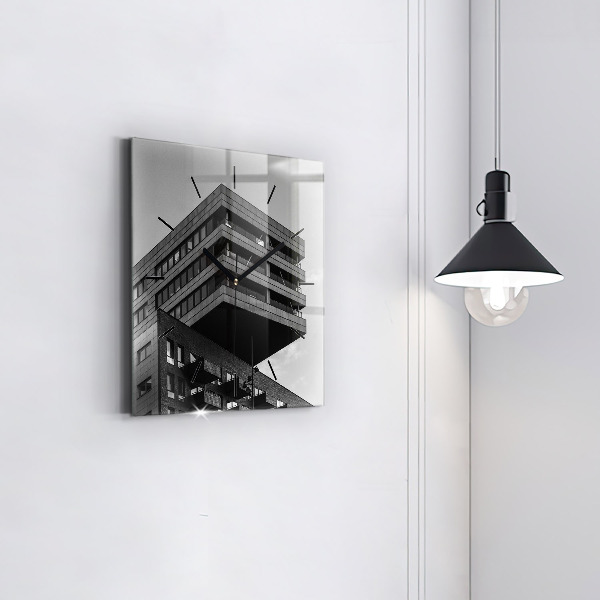 Square glass wall clock Architecture in Amsterdam