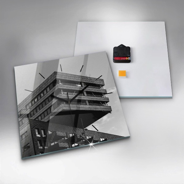 Square glass wall clock Architecture in Amsterdam