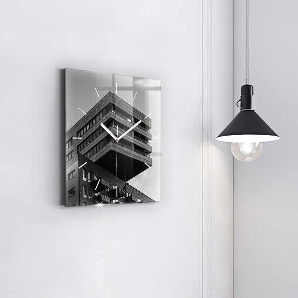 Square glass wall clock Architecture in Amsterdam