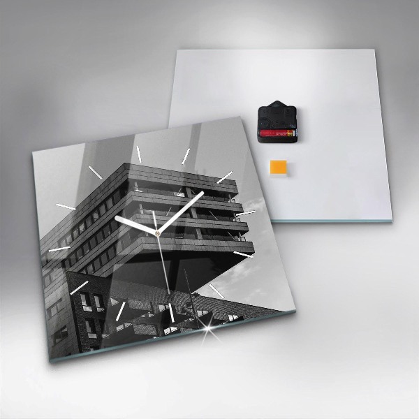 Square glass wall clock Architecture in Amsterdam