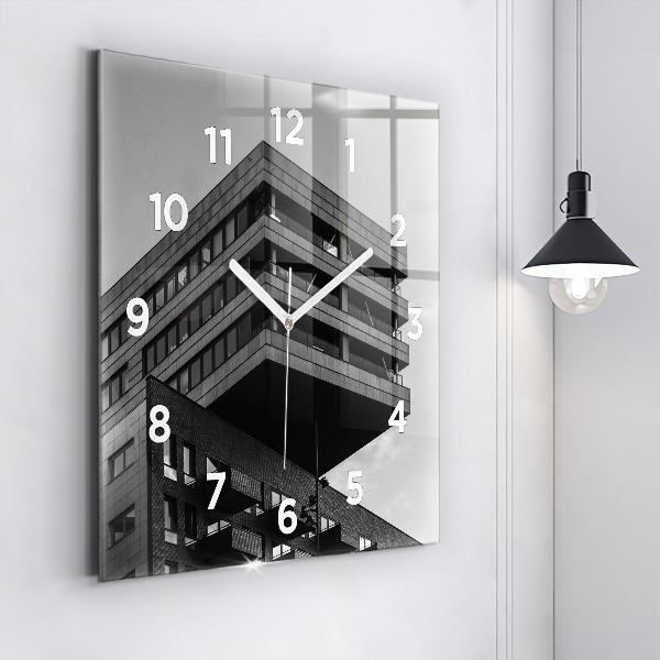 Square glass wall clock Architecture in Amsterdam
