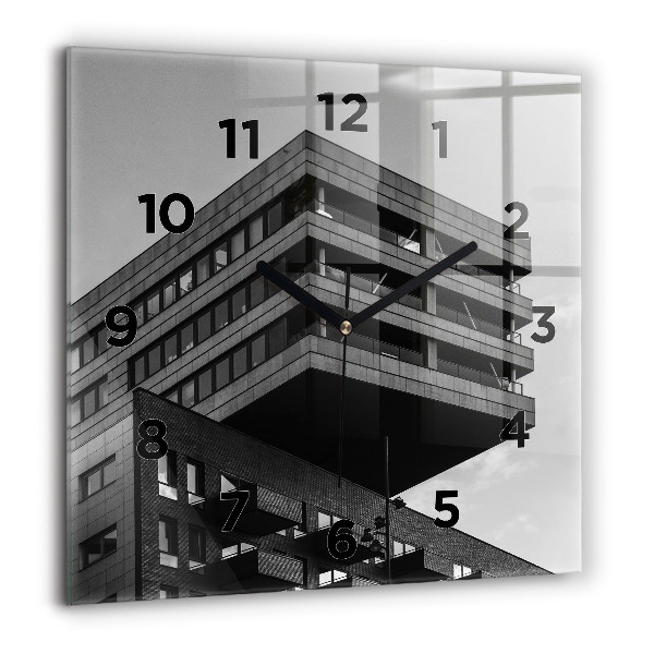 Square glass wall clock Architecture in Amsterdam