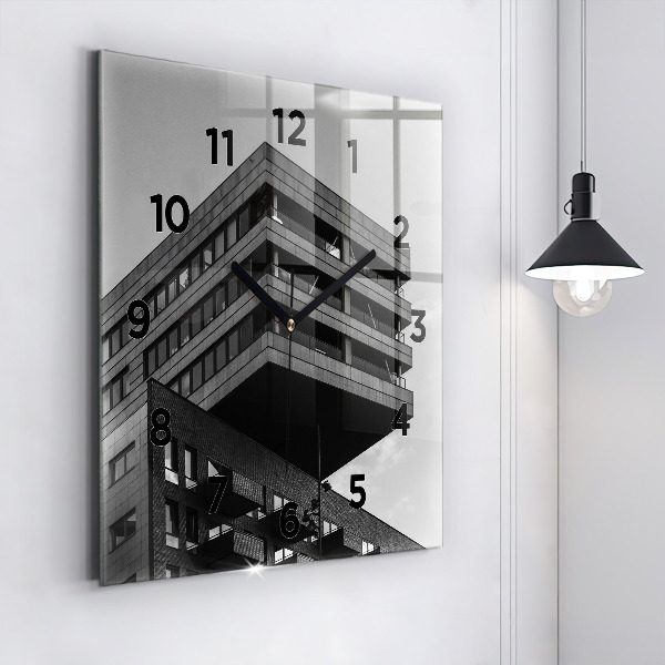 Square glass wall clock Architecture in Amsterdam