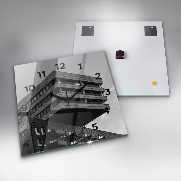 Square glass wall clock Architecture in Amsterdam