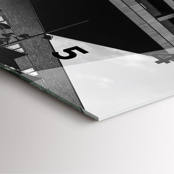 Square glass wall clock Architecture in Amsterdam