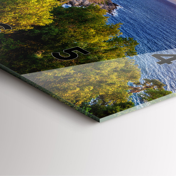 Square glass wall clock Phuket in Thailand