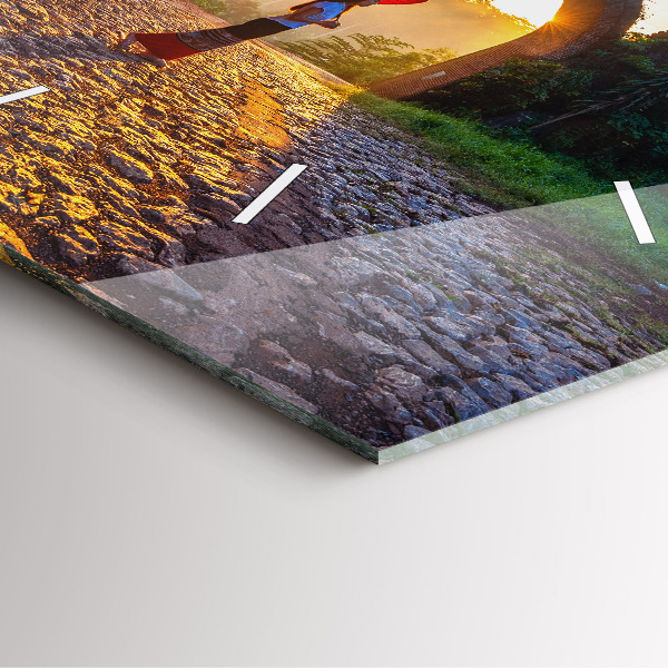 Square glass wall clock Surat Thani Park Thailand